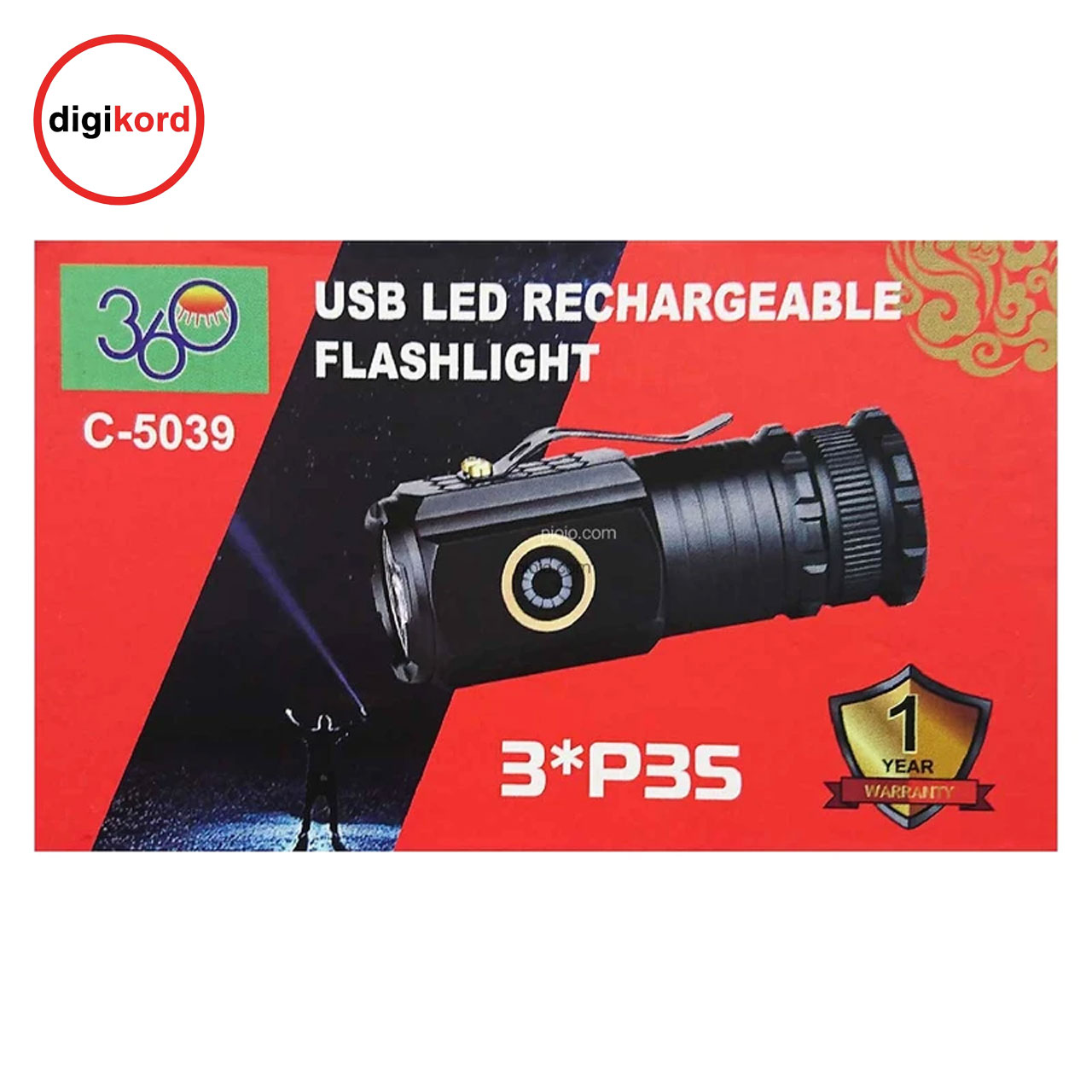 چراغ قوه دستی حرارتی 360 مدل C-5039