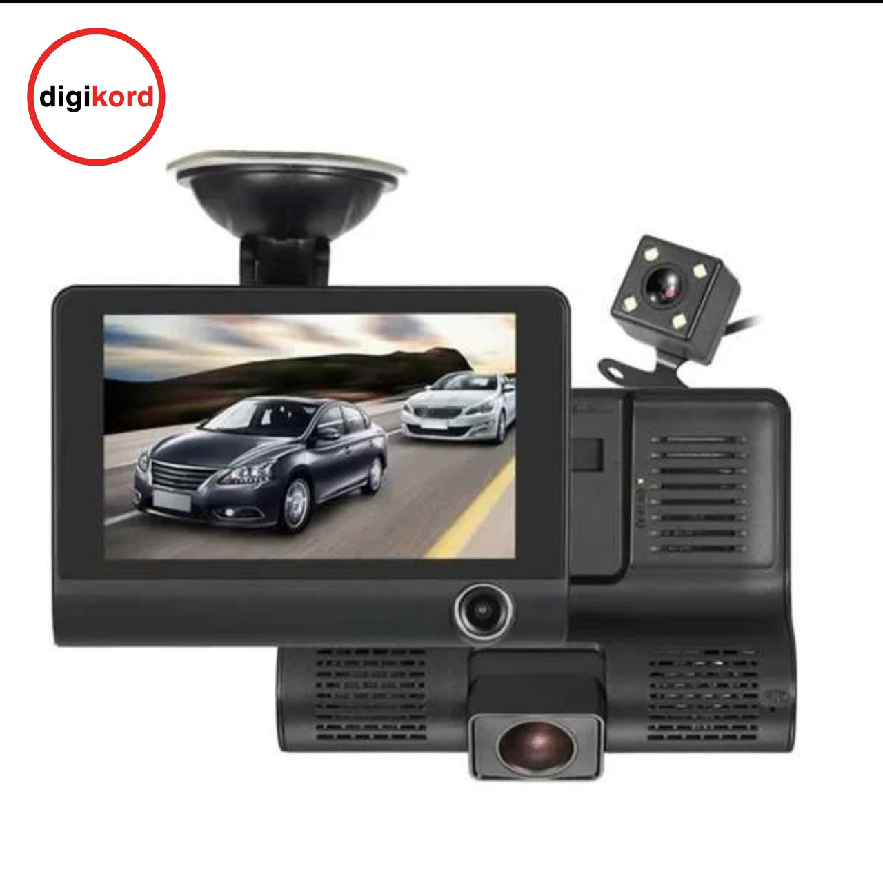 دوربین ثبت وقایع خودرو ویدئو کار مدل Dvr طرح سه لنز